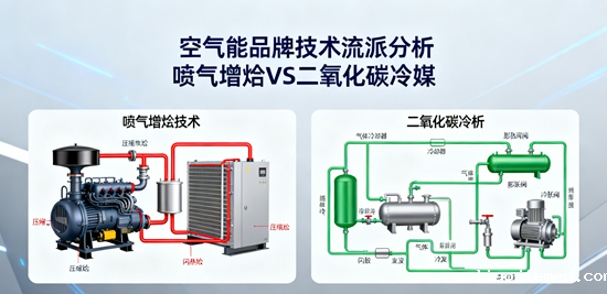 空气能品牌技术流派分析：喷气增焓VS二氧化碳冷媒