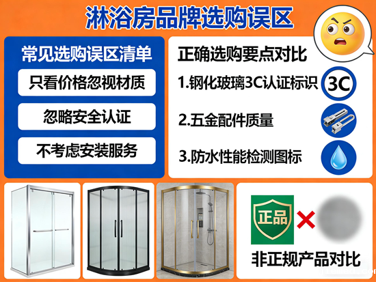 淋浴房品牌选购误区：避免被不良淋浴房品牌误导
